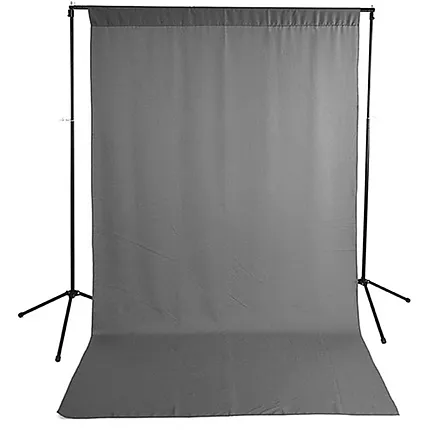 Savage Gray Solid Muslin Backdrop with Background Support Stand