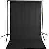 Savage Black Solid Muslin Backdrop with Background Support Stand