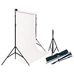 Savage (5ft x 12ft) Pure White Vinyl Background Kit with Stand