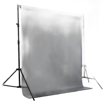 Savage (5ft x 12ft) Photo Gray Vinyl Background Kit with Stand