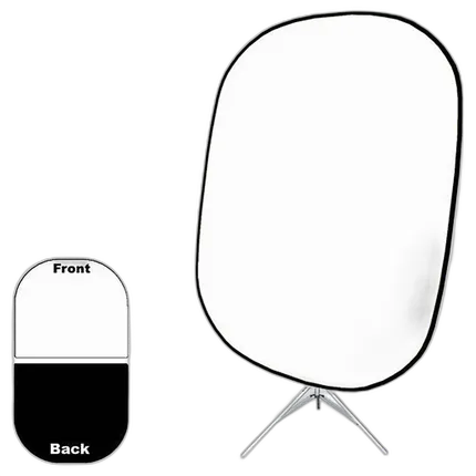 Savage 5 x 6 ft Reversible Collapsible Background Stand Kit - Black/White
