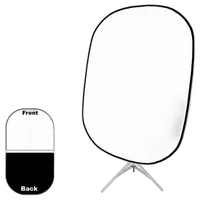 Savage 5 x 6 ft Reversible Collapsible Background Stand Kit - Black/White 0
