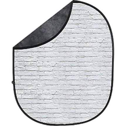 Savage 5x7 Collapsible Gray/White Brick Backdrop