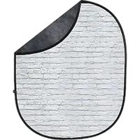 Savage 5x7 Collapsible Gray/White Brick Backdrop 0