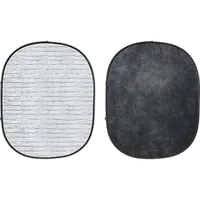 Savage 5x7 Collapsible Gray/White Brick Backdrop 1
