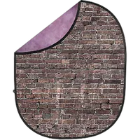 Savage 5x7 Collapsible Purple/Grunge Brick Backdrop 0