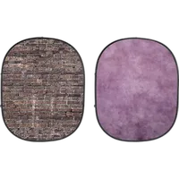 Savage 5x7 Collapsible Purple/Grunge Brick Backdrop 1