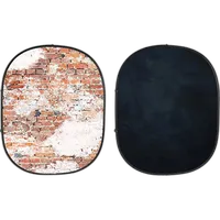 Savage 5x7 Collapsible Black/Weathered Backdrop Kit 1