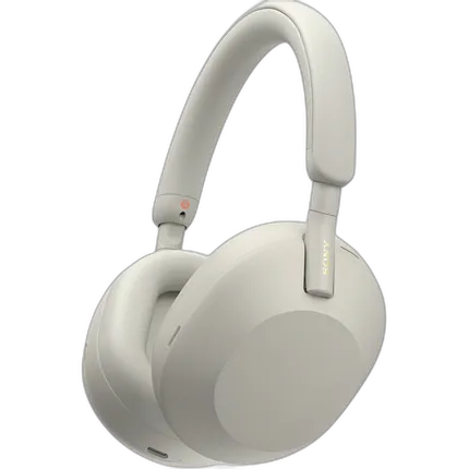 Sony WH-1000XM5 Noise-Canceling Wireless Over-Ear Headphones (Silver)