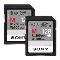 Sony 128GB M Series UHS-II U3 SDXC Class 10 Memory Card (2 Pack) 0