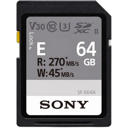Sony 64GB SF-E Series UHS-II SDXC Class 10 Memory Card