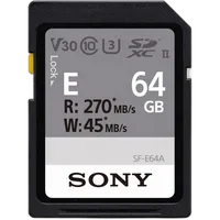 Sony 64GB SF-E Series UHS-II SDXC Class 10 Memory Card 0