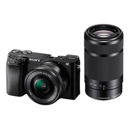 Sony Alpha a6100 Mirrorless Digital Camera with 16-50mm  and  55-210mm Lenses