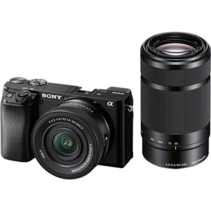 Sony Alpha 6100 APS-C Mirrorless Camera with 16-50mm II and 55-210mm Lenses