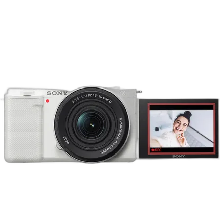Sony ZV-E10 Mirrorless Camera with 16-50mm f/3.5-5.6 II Lens (White)