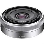 Sony E-Mount 16mm f/2.8 Wide-Angle Alpha E-Mount Lens - Silver