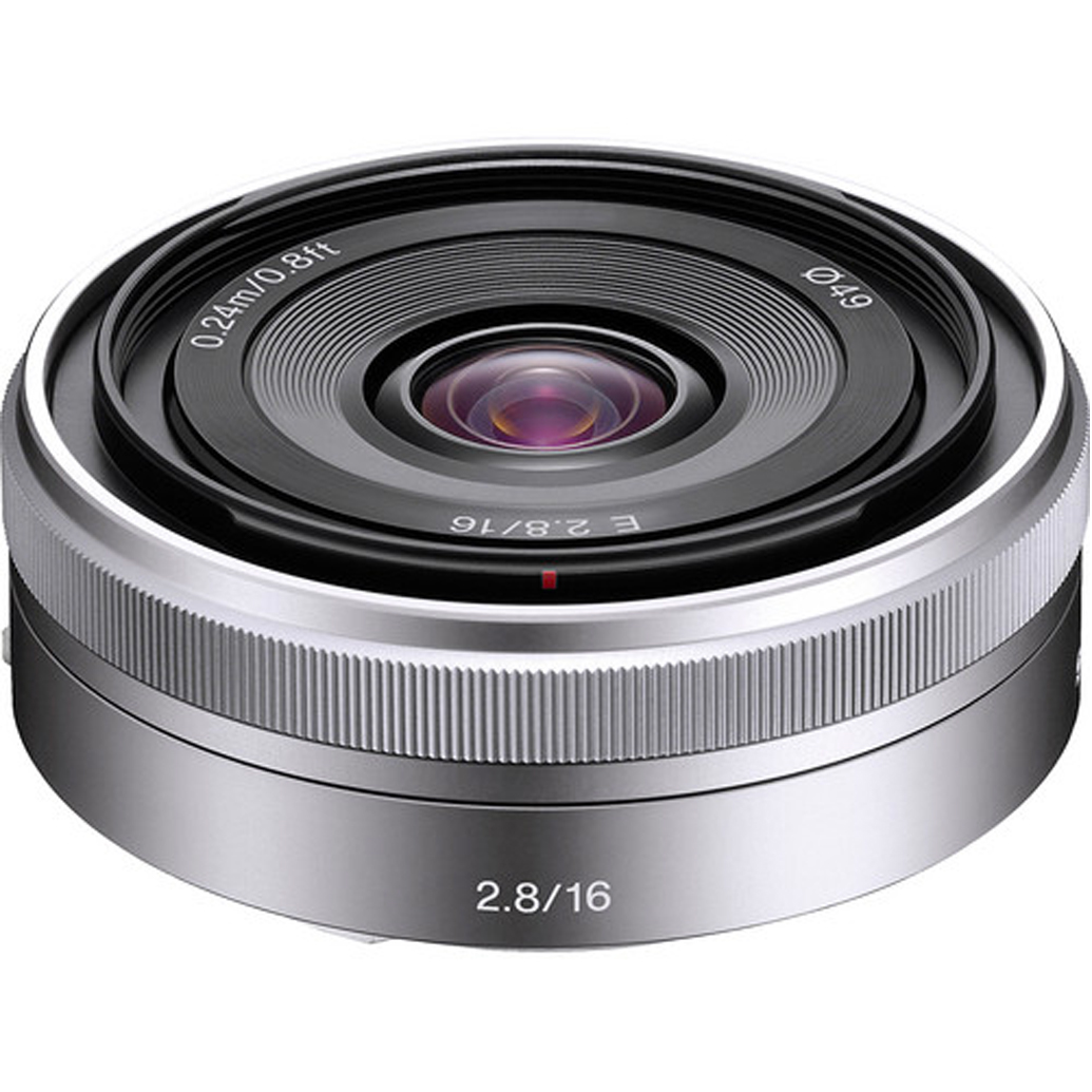 Sony E 16mm f/2.8 Lens (Silver) Side