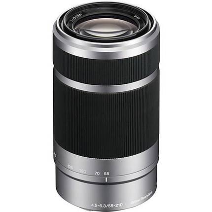 Sony E 55-210mm f/4.5-6.3 OSS E-mount Zoom Lens - Silver