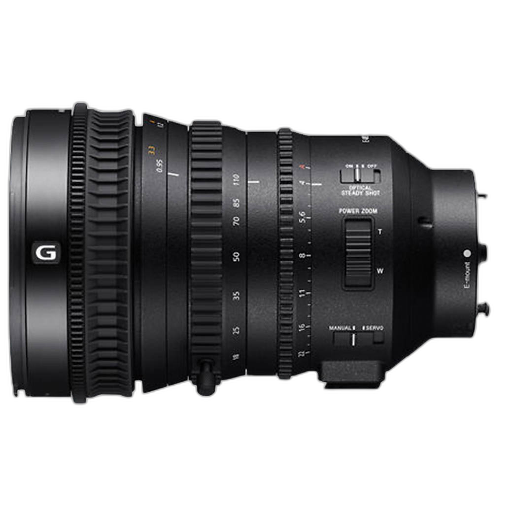 Sony 18-110mm f/4 G OSS APS-C travel zoom side view