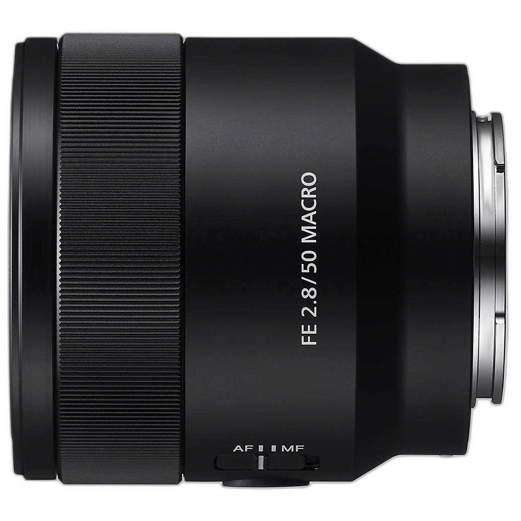 Sony FE 50mm f/2.8 Macro Lens side view