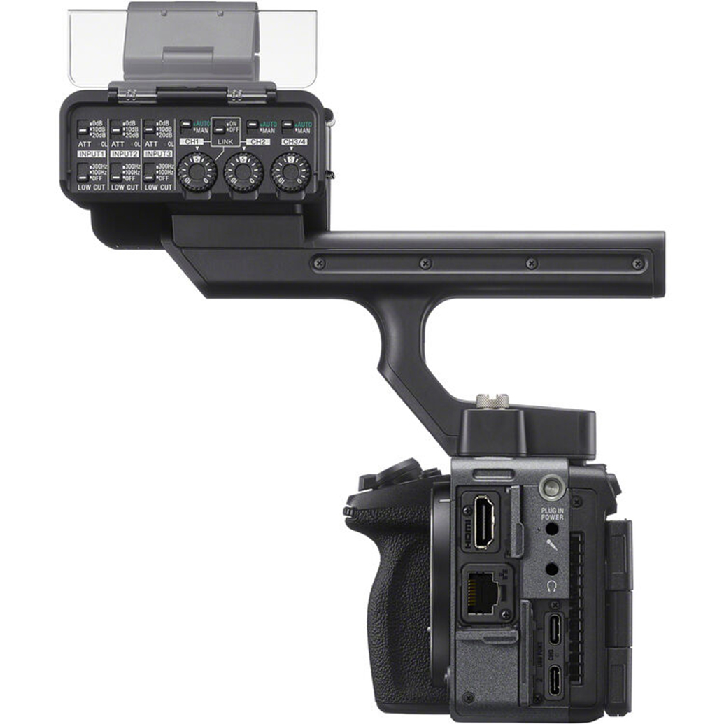 Sony FX5 with handle detail