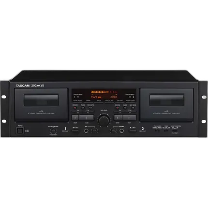 Tascam 202MKVII Rackmount USB Dual Cassette Deck