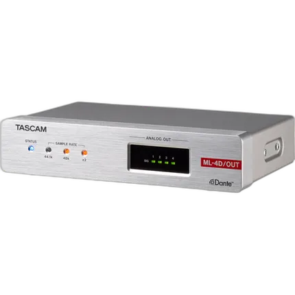 Tascam ML-4D/OUT-E Line Output Dante Converter with Built-In DSP Mixer