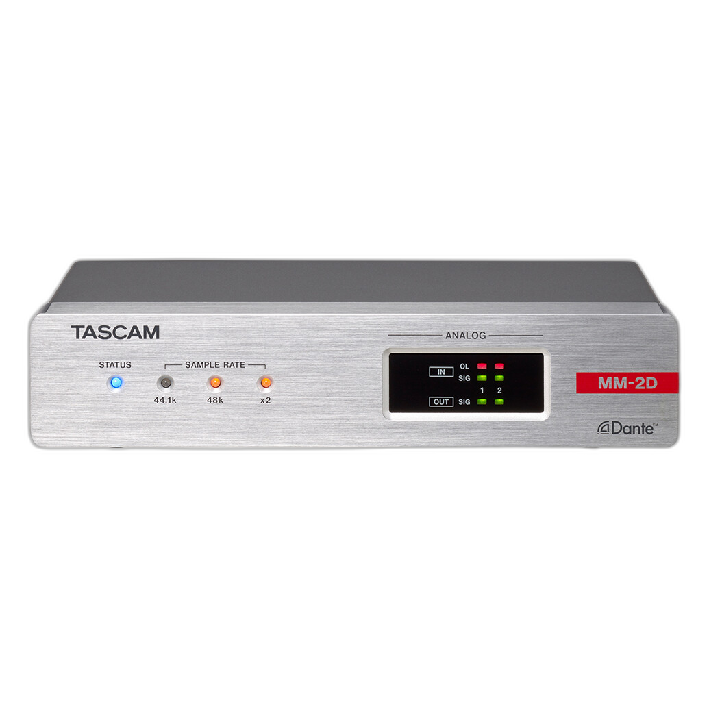 Tascam MM-2D-E Dante converter with DSP mixer