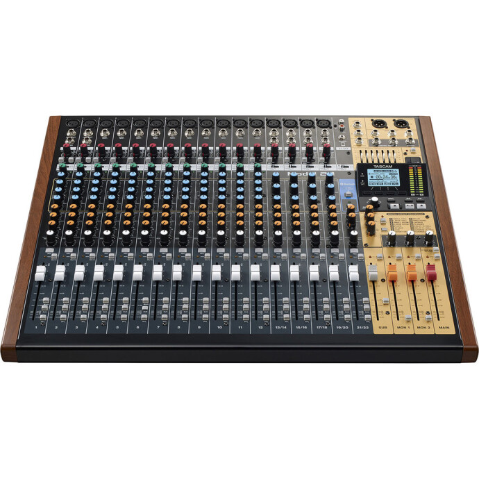 Rear panel connections on the Tascam Model 24