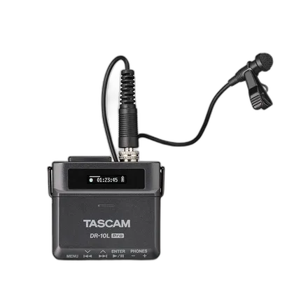 TASCAM DR-10L Pro Field Recorder and Lavalier Microphone