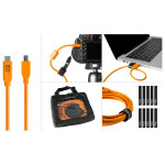 Tether Tools Starter Tether Kit w/USB-C to 2.0 Mini-B 5-Pin 15ft/4.6m Orange