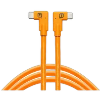 Tether Tools TetherPro Dual Right-Angle USB-C Cable 15ft - Orange 0