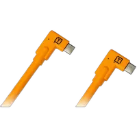 Tether Tools TetherPro Dual Right-Angle USB-C Cable 15ft - Orange 1