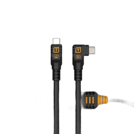 Tether Tools TetherPro USB-C to USB-C 31ft Straight to Right - Black