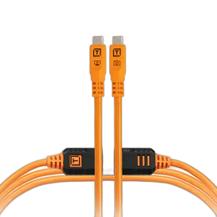TetherPro Optima 10G USB-C Straight to Straight High-Visibility Orange - 10