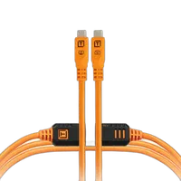 TetherPro Optima 10G USB-C Straight to Straight High-Visibility Orange - 10 0