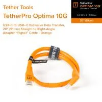 Tether Tools TetherPro Optima 10G USB-C Straight-to-Right Angle Pigtail Adap 1