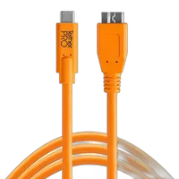 Tether Tools TetherPro USB-C to 3.0 Micro-B Cable 15ft Orange 0
