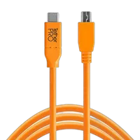 Tether Tools TetherPro USB-C to 2.0 Mini-B 5-Pin Cable 15ft Orange 0
