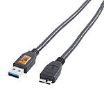 TetherPro USB 3.0 male to Micro-B 10ft Black