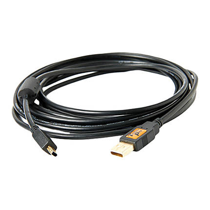 TetherPro USB 2.0 Male to Mini-B 5 pin 15ft Black