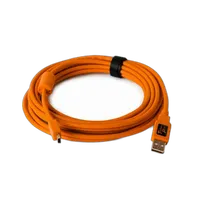 Tether Tools 15ft/4.6m TetherPro USB 2.0 A Male to Mini-B 5-Pin Orange 0