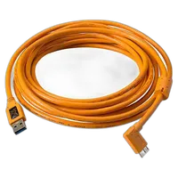 Tether Tools Tetherpro Usb 3.0 A Male To Micro B Right Angle 15ft Orange 0