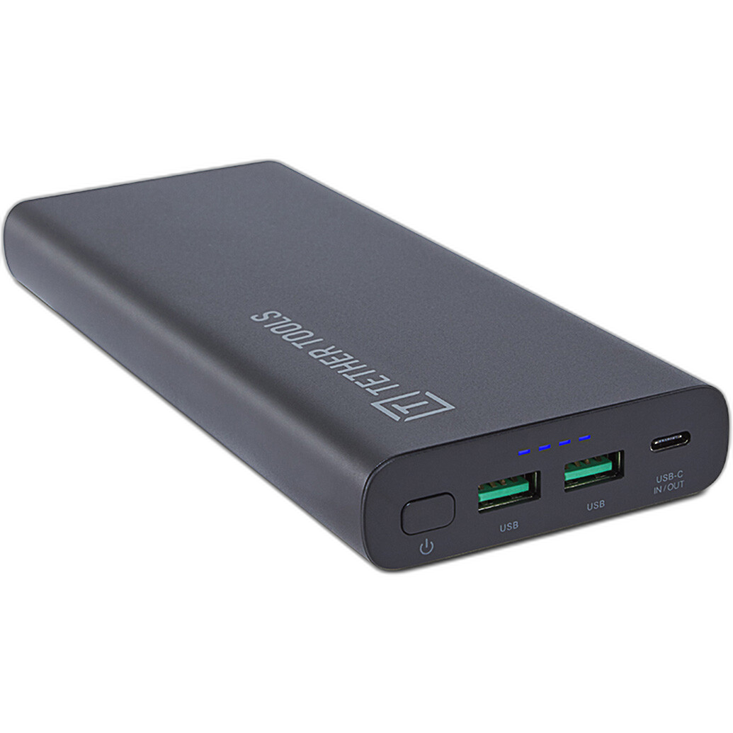 Tether Tools ONsite USB-C battery pack in use