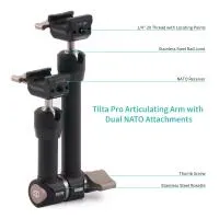 Tilta Pro Articulating Arm NATO Clamps- Black 1