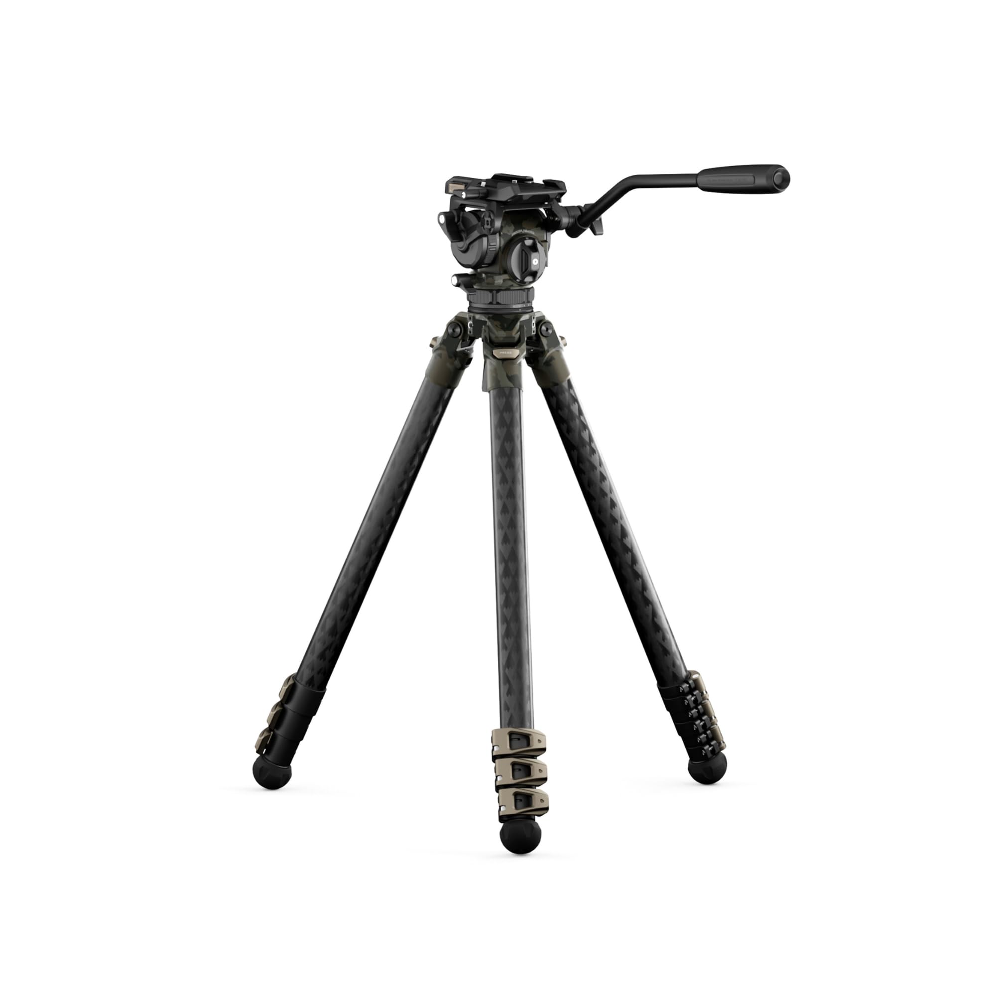 Tilta Cine Fluid Head and 3-Stage Carbon Fiber Tripod Legs Forest Camo