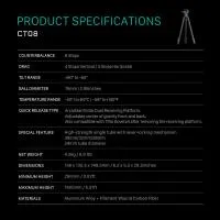 Tilta Cine Fluid Head  and  3-Stage Carbon Fiber Tripod Legs 17.6lbs Snow Camo 4