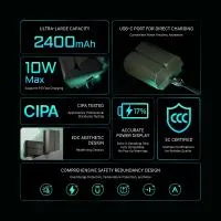 Tilta 2400mAh NP-FZ100 Battery with USB-C Input  - Green 1