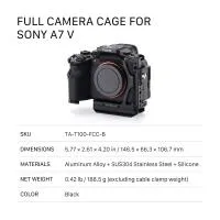 Tilta Full Camera Cage for Sony Alpha 7 V - Black 8