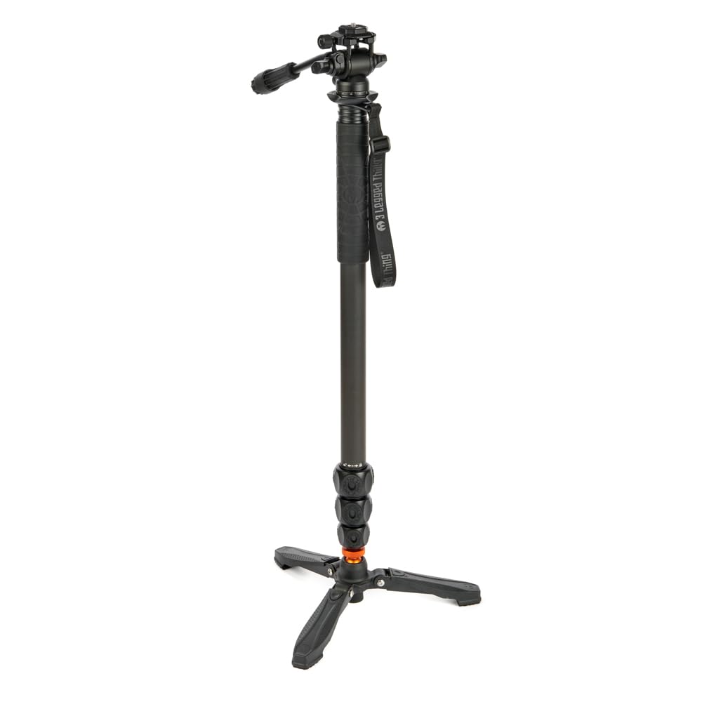 3 Legged Thing Lance Carbon Fiber Monopod Super Kit with Video Head and DocZ